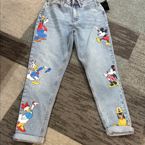 Disney Denim - Disney Blue Cropped Jeans with Disney Characters